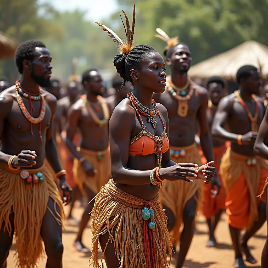 African Tribal Dance Celebration Fertility