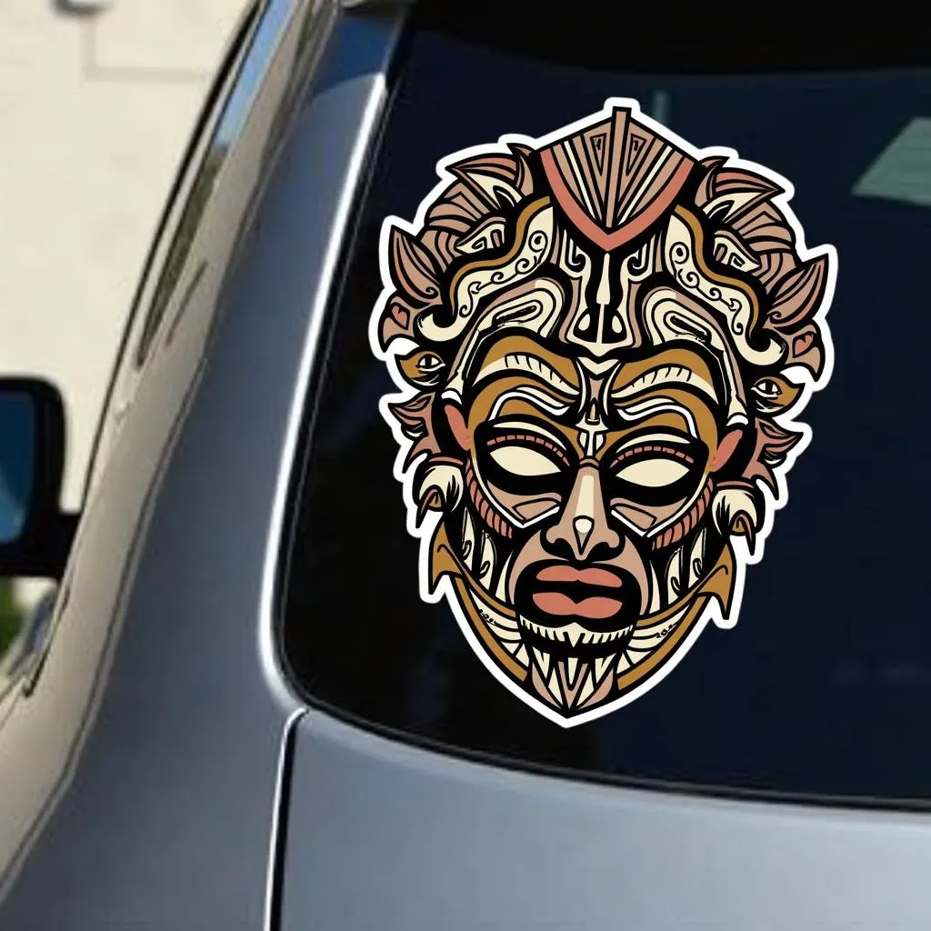 African Tribal Mask Decal