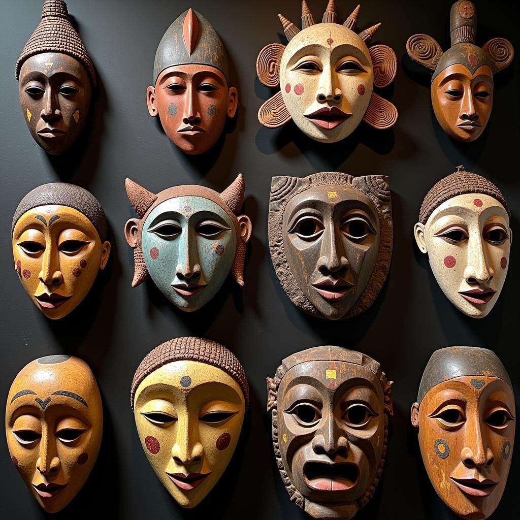 Intricate African Tribal Masks