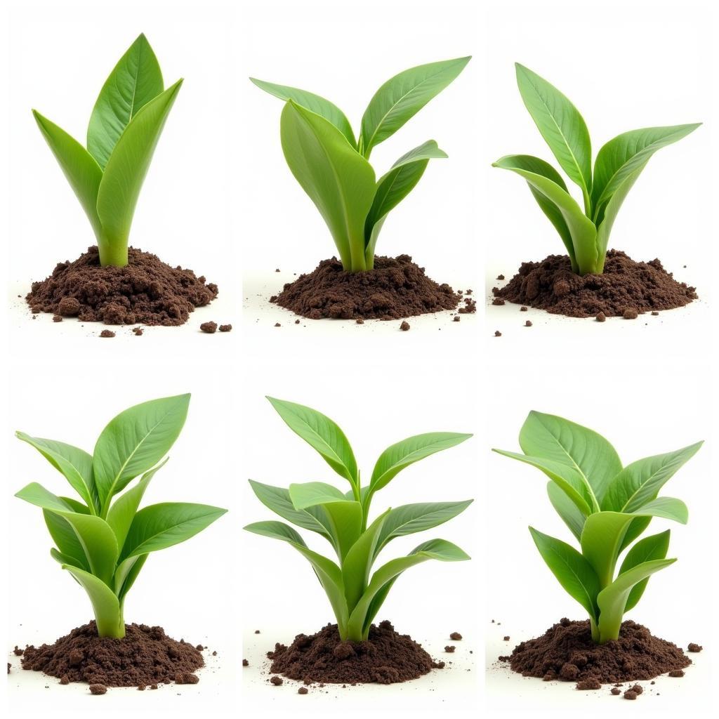 African tulip tree seedling growth stages