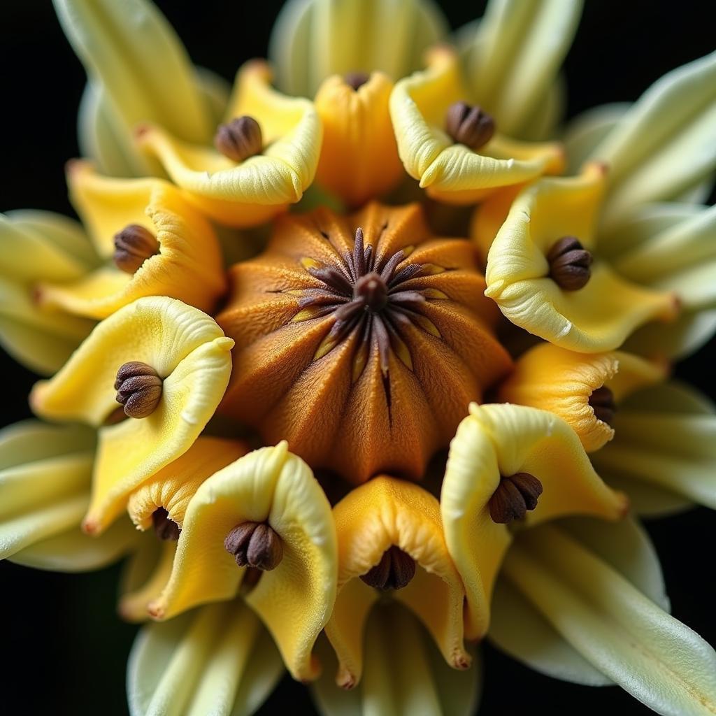 Close-up of African tulip tree seeds