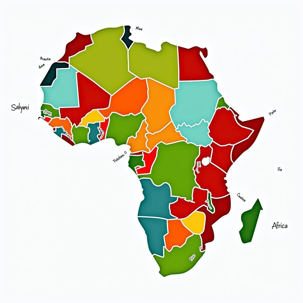 Map of Africa Showing Regional Economic Communities