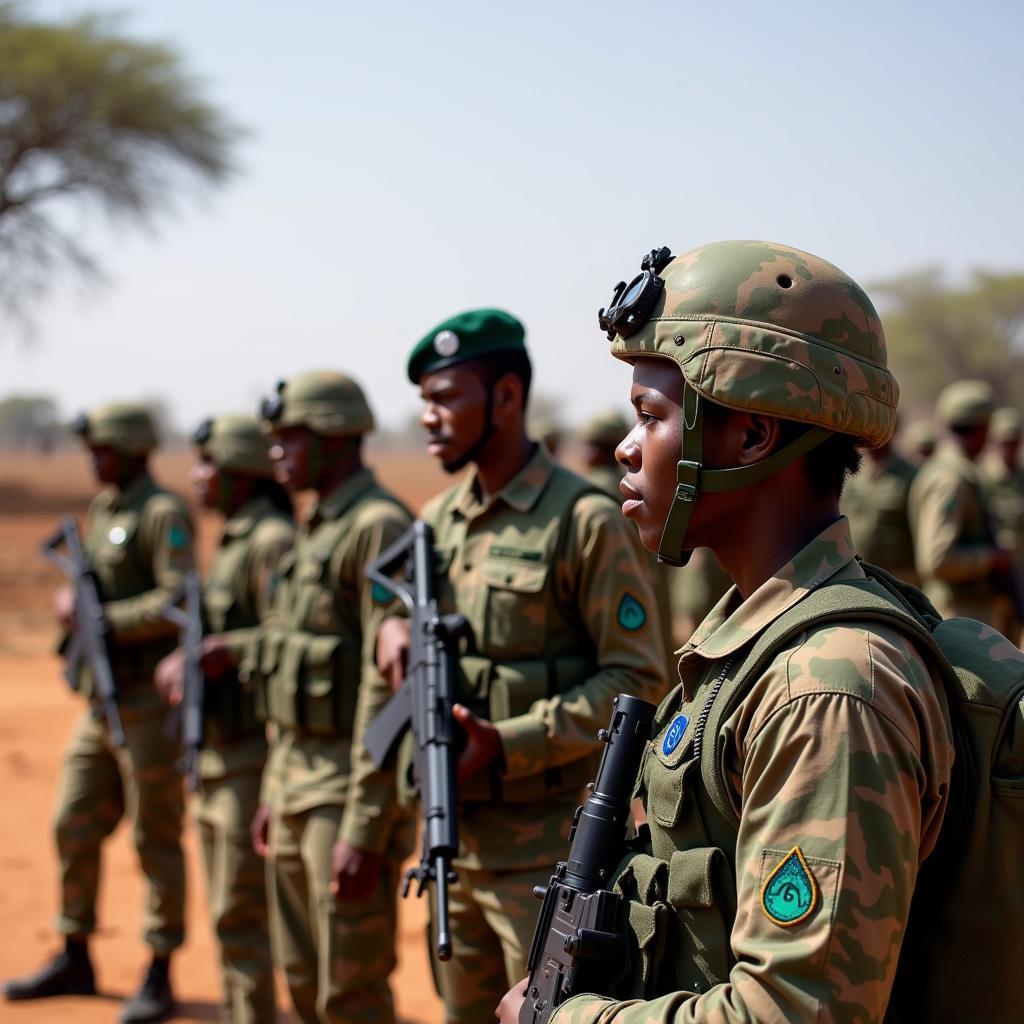 African Union Peacekeepers in Action