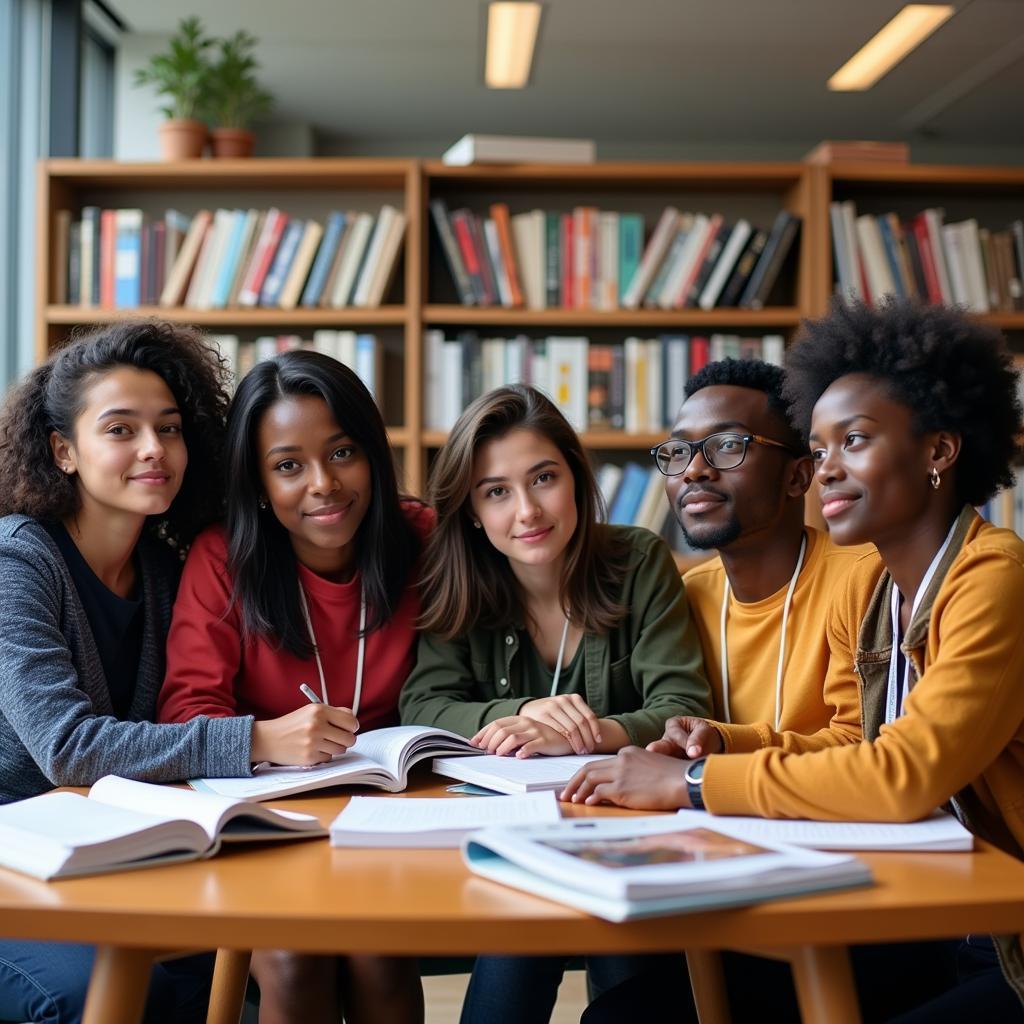 African university students studying