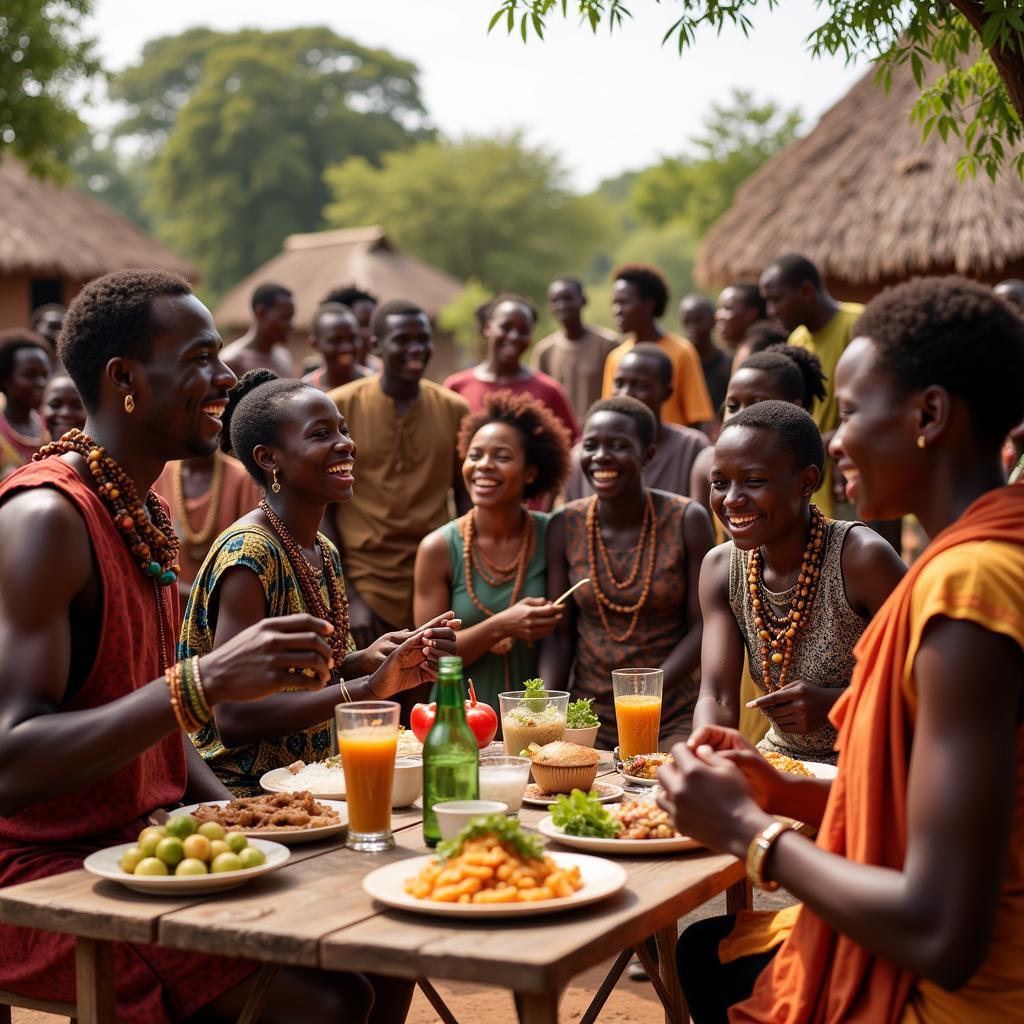 Celebration in a Traditional African Village