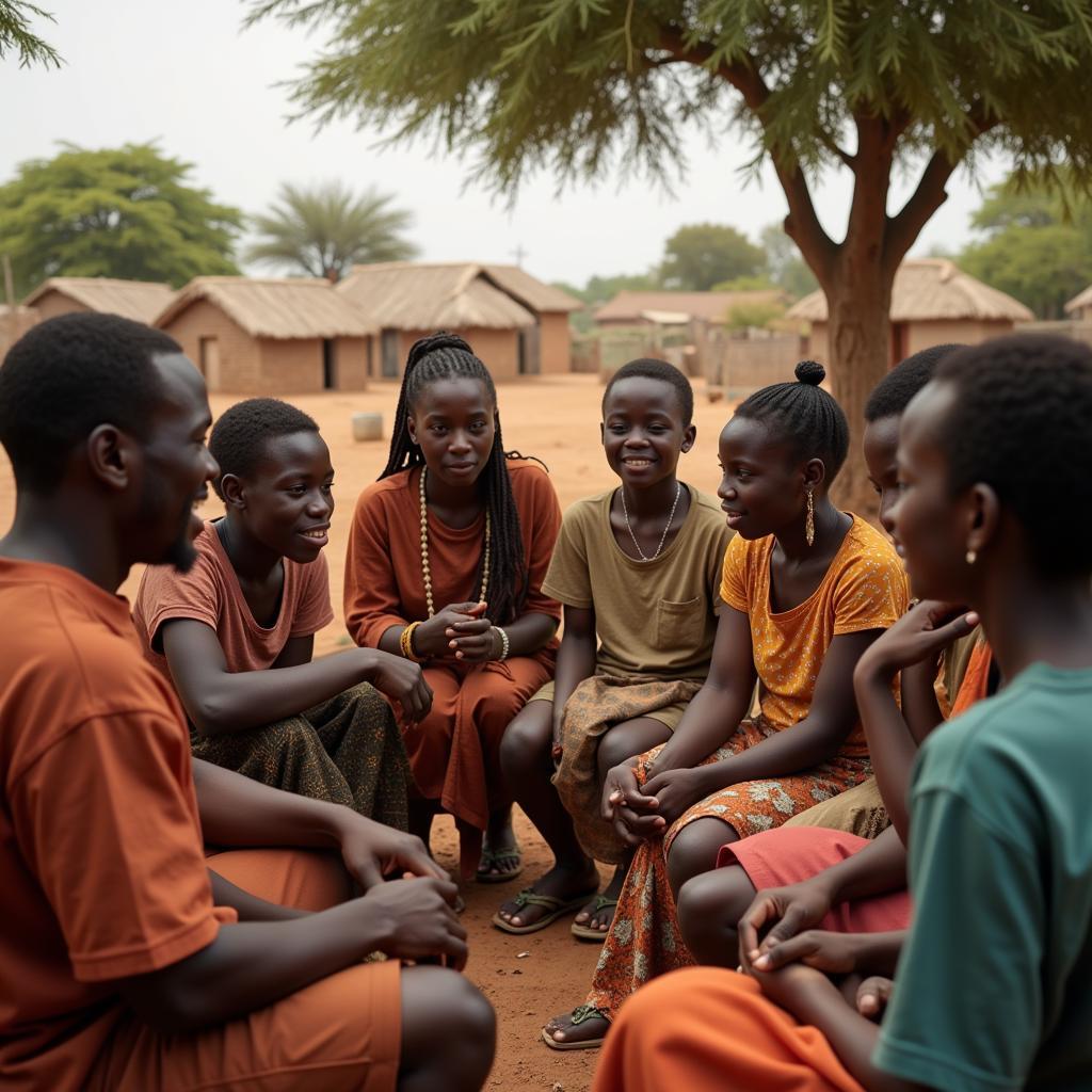 African Village Gathering