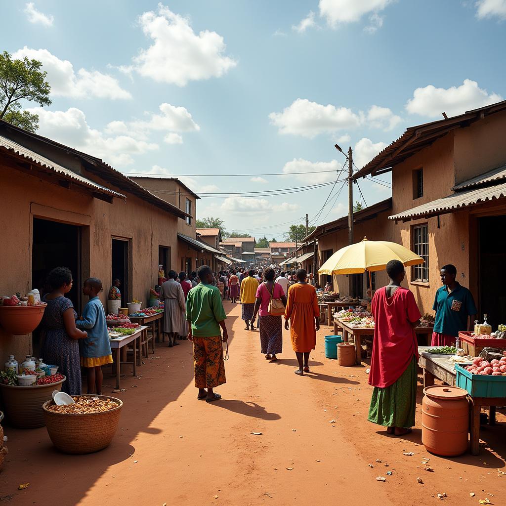 Daily life in an African village