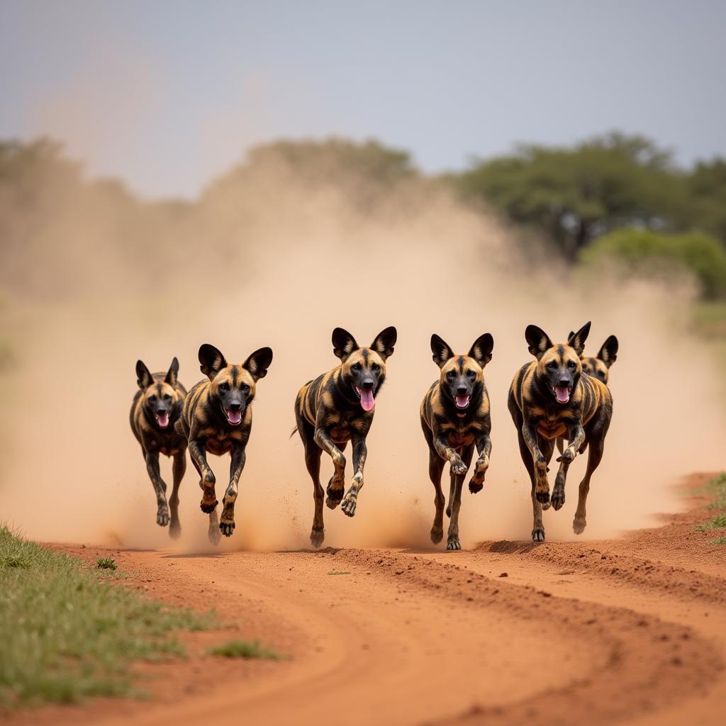 African Wild Dog Hunting