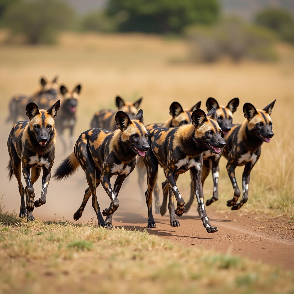 African Wild Dog Pack