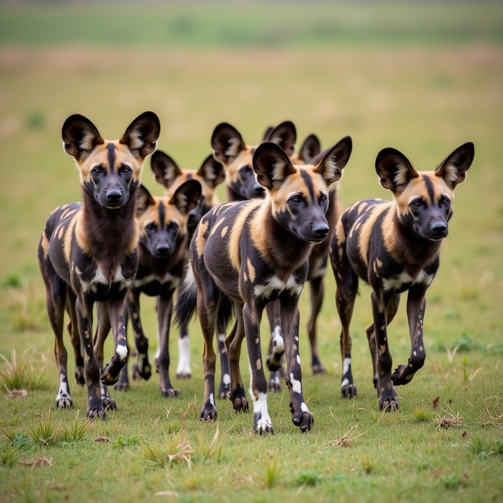 African Wild Dog Pack