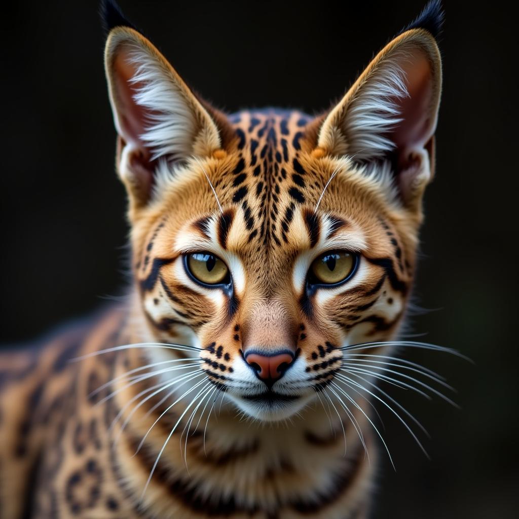 Portrait of an African Wildcat in 2880x1800