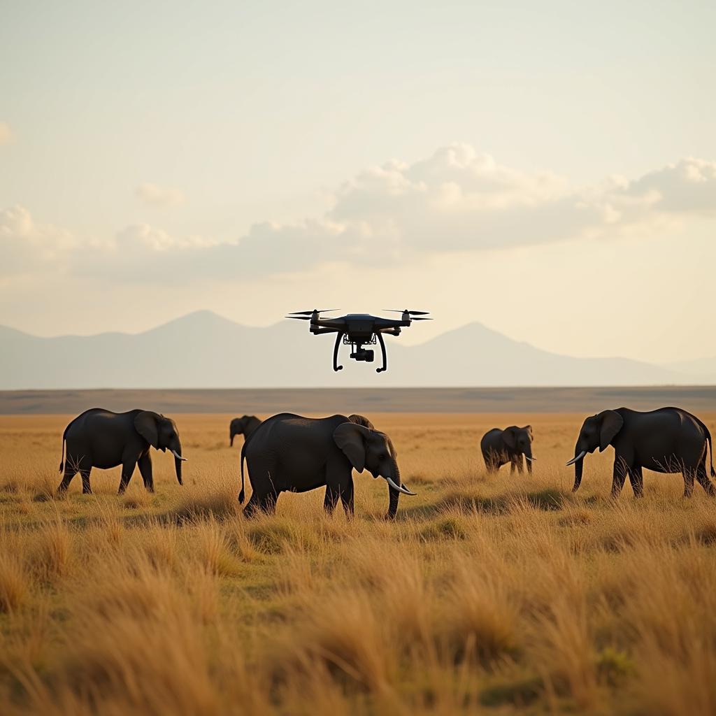 Drone Monitoring African Wildlife for Conservation