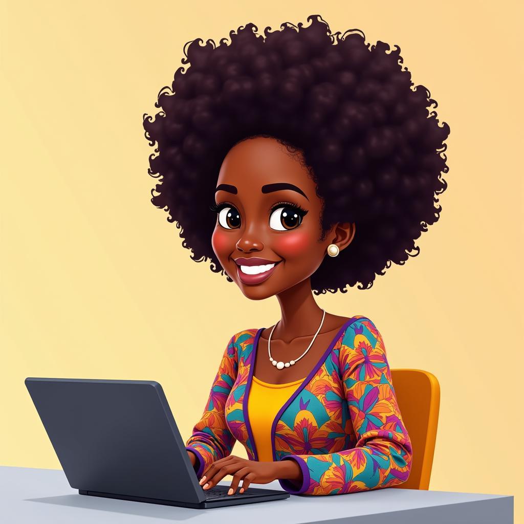 Modern African Woman in Animation