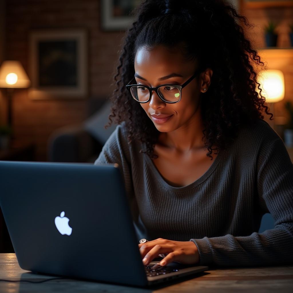 African Woman Coding