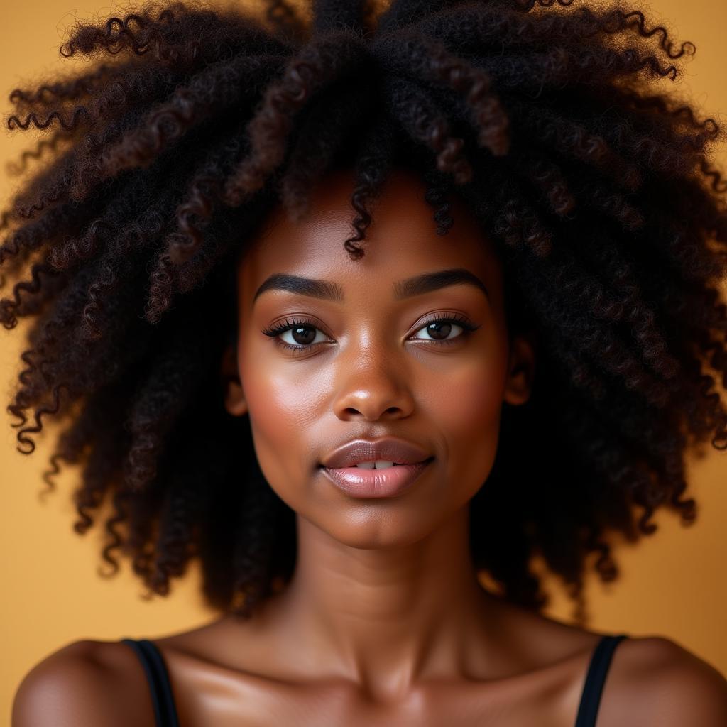 African Woman Embracing Natural Hair