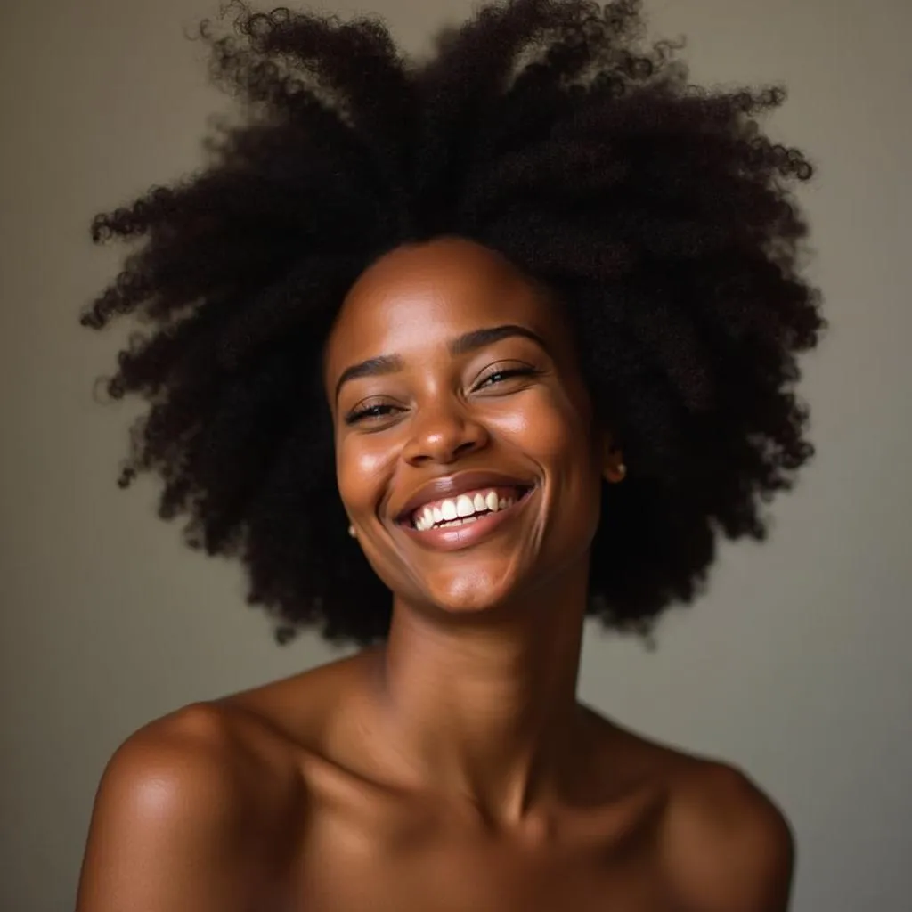 Confident African Woman with Natural Hair