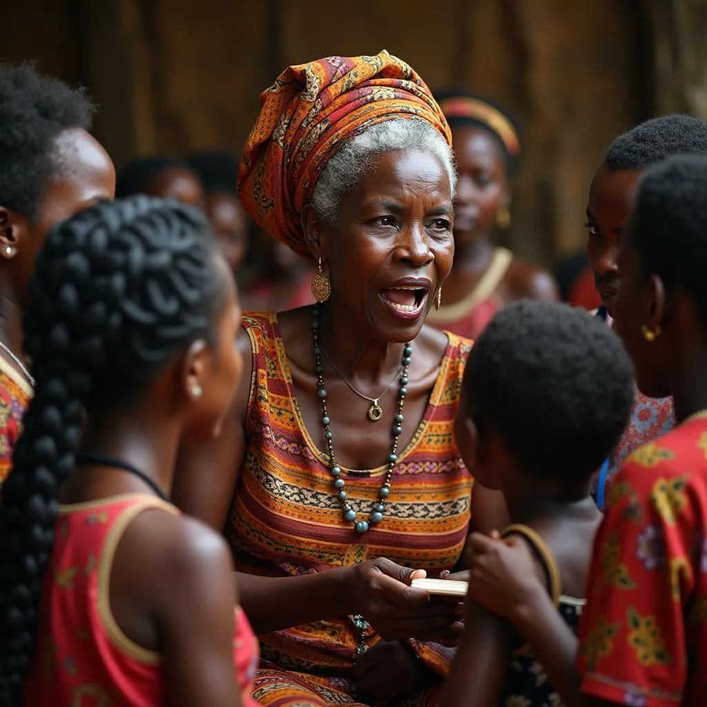 African Woman Storytelling