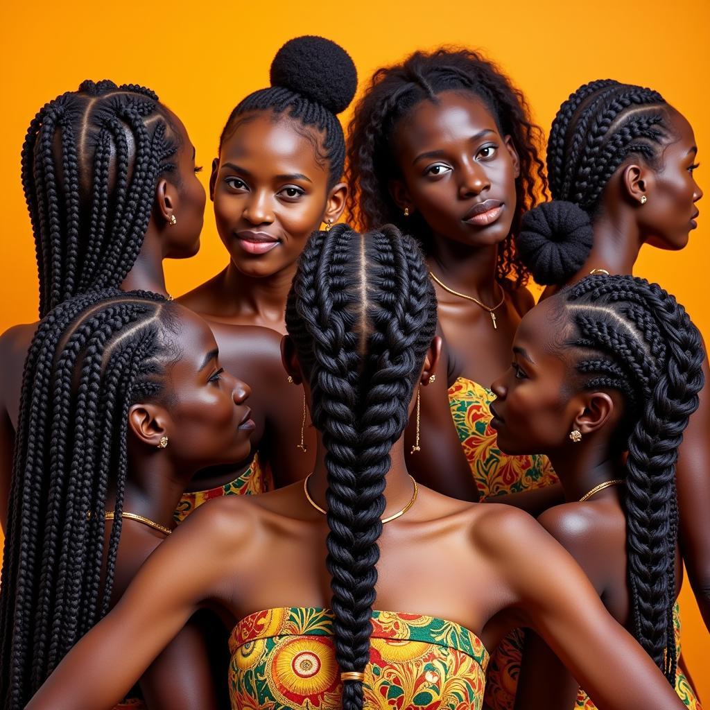 African Women with Braided Hairstyles: Cultural Significance