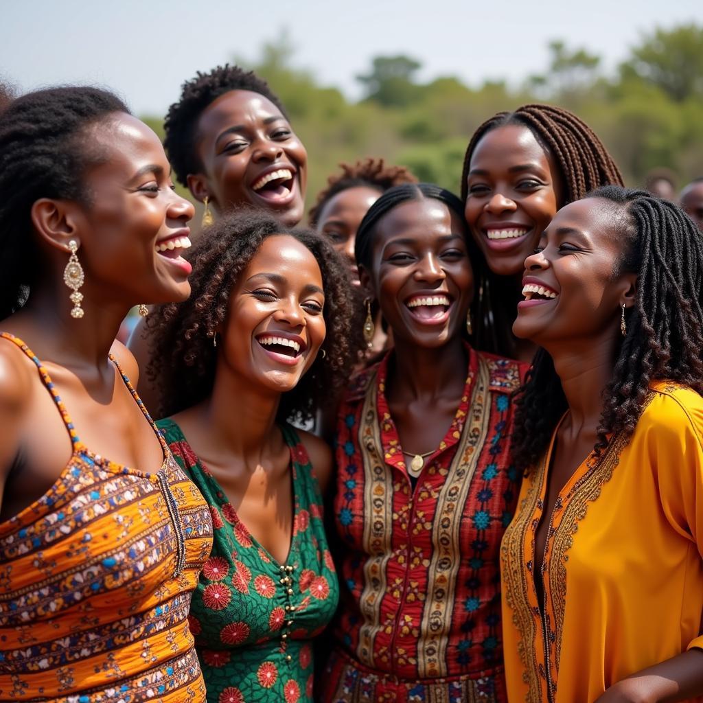 Women celebrating their African heritage