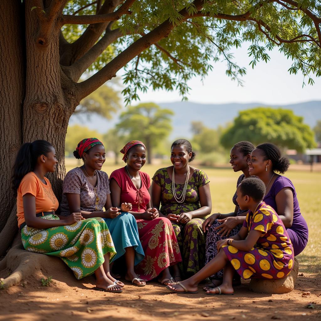 African Women at a Community Gathering