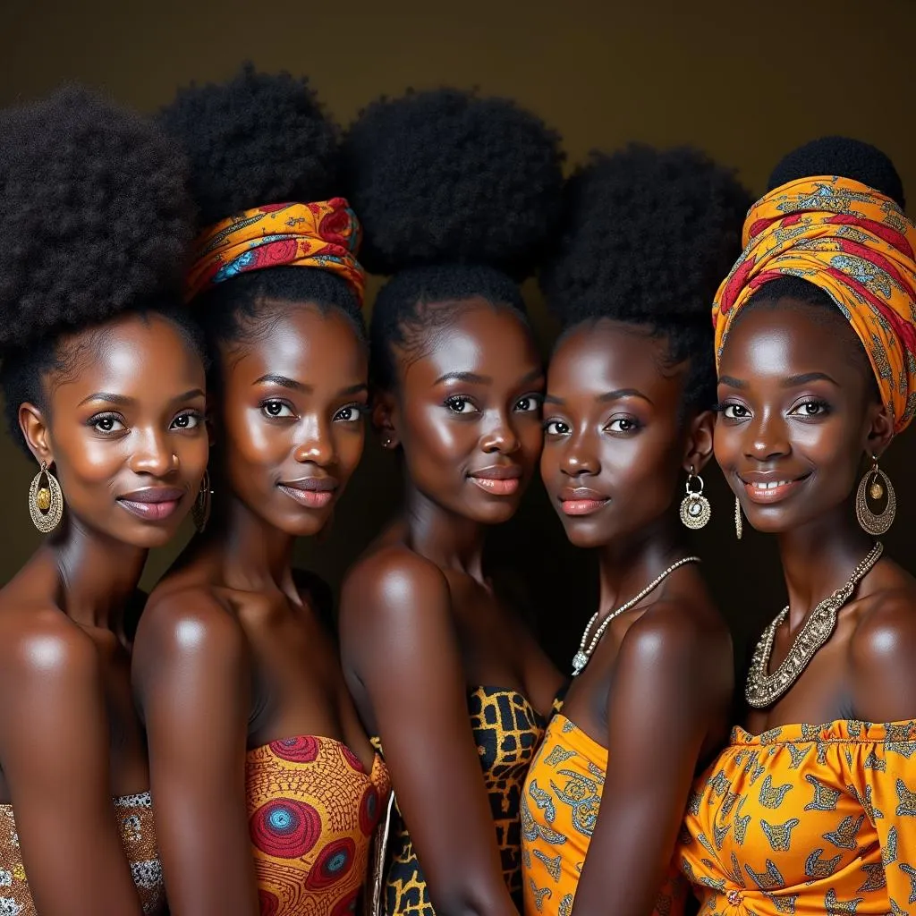 Diverse African Women Showcasing Beauty