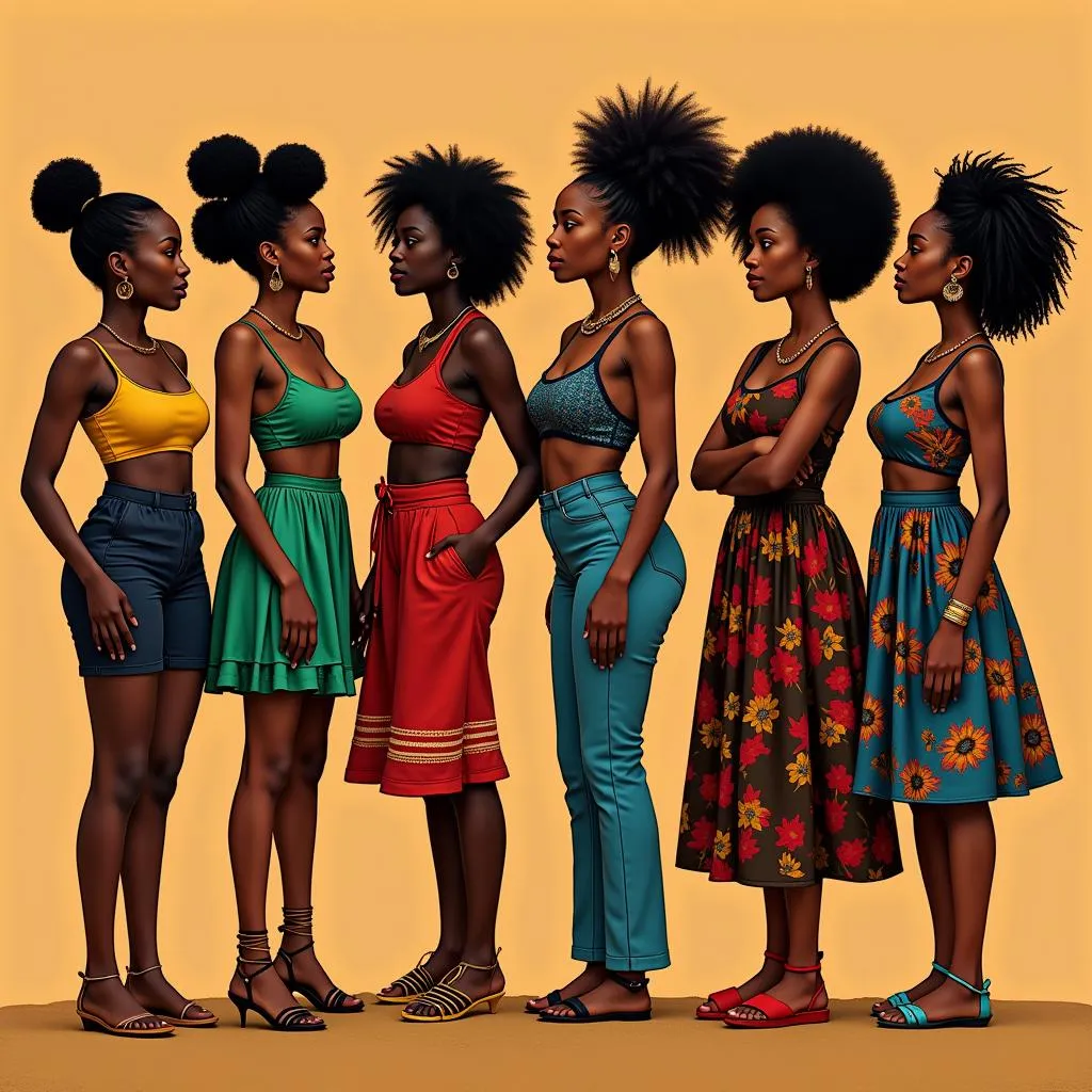 Diverse African Women Showcasing Beauty Standards