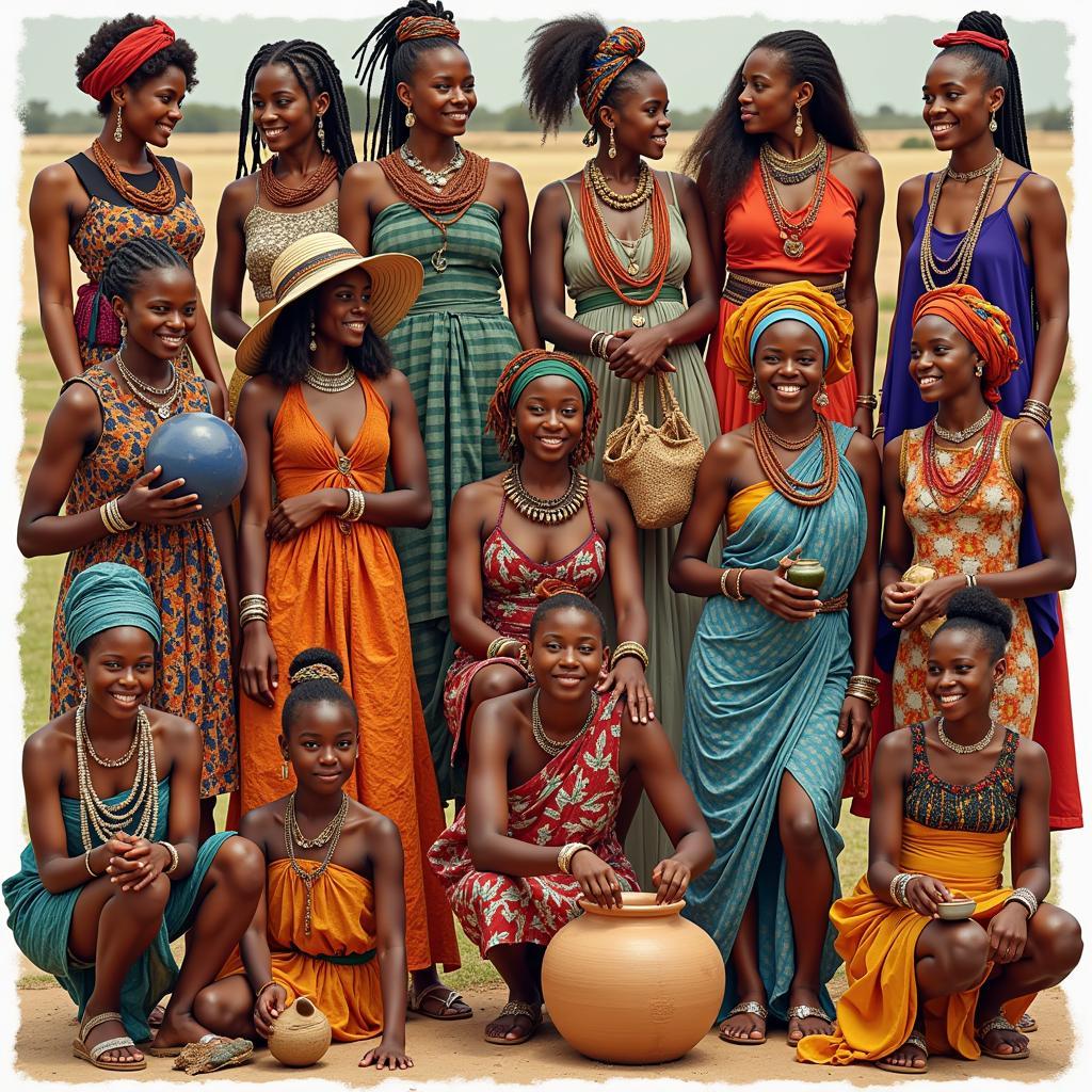 African Women Representing Diverse Cultures