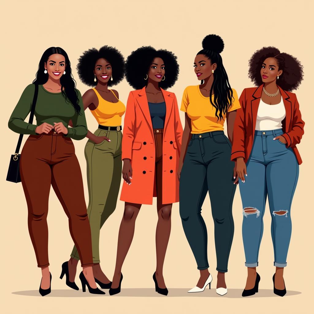 African Women Embracing Fashion and Confidence