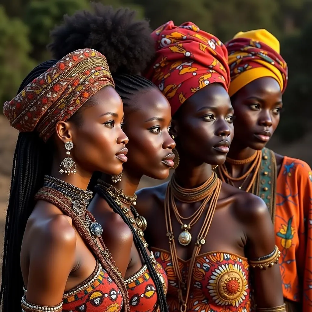 African Women in Traditional Clothing