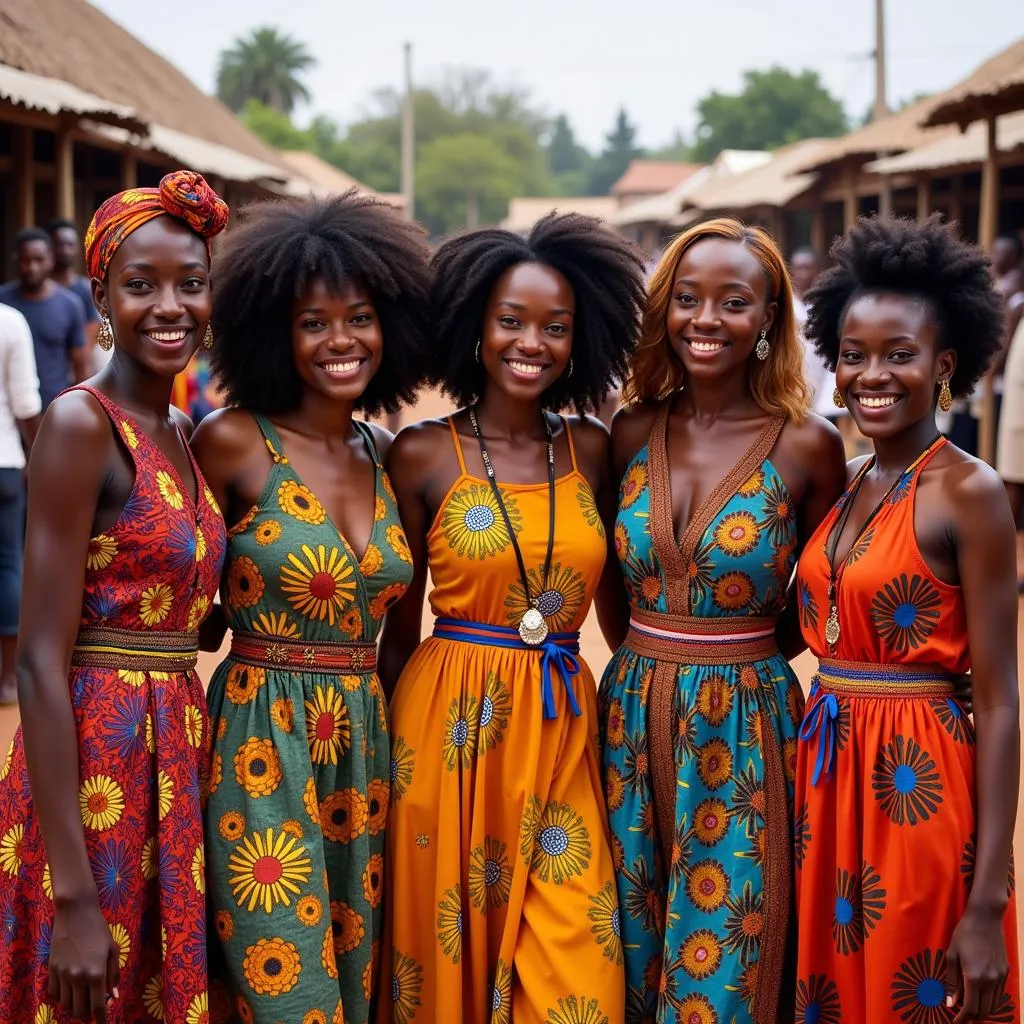 African Women in Traditional Clothing