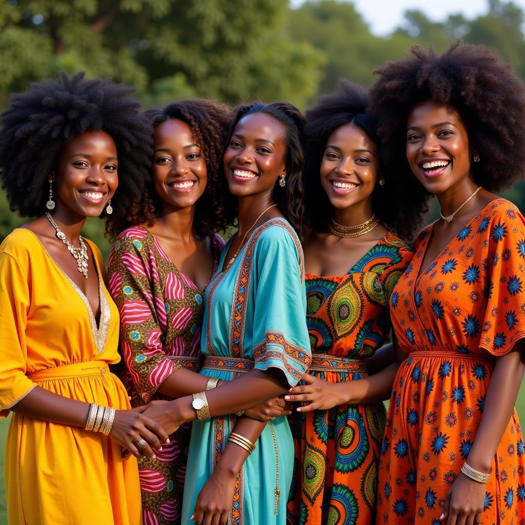 African Women in Traditional Clothing