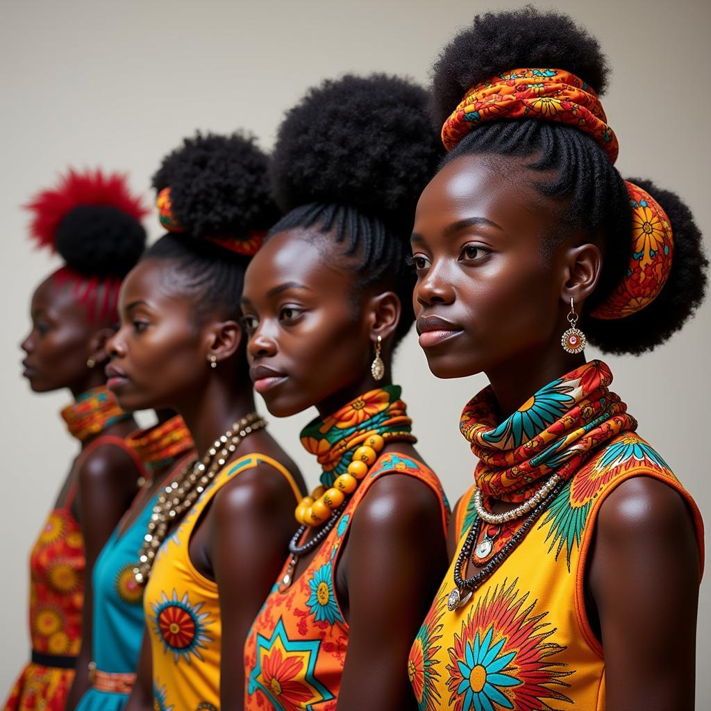 African Women in Traditional Hairstyles