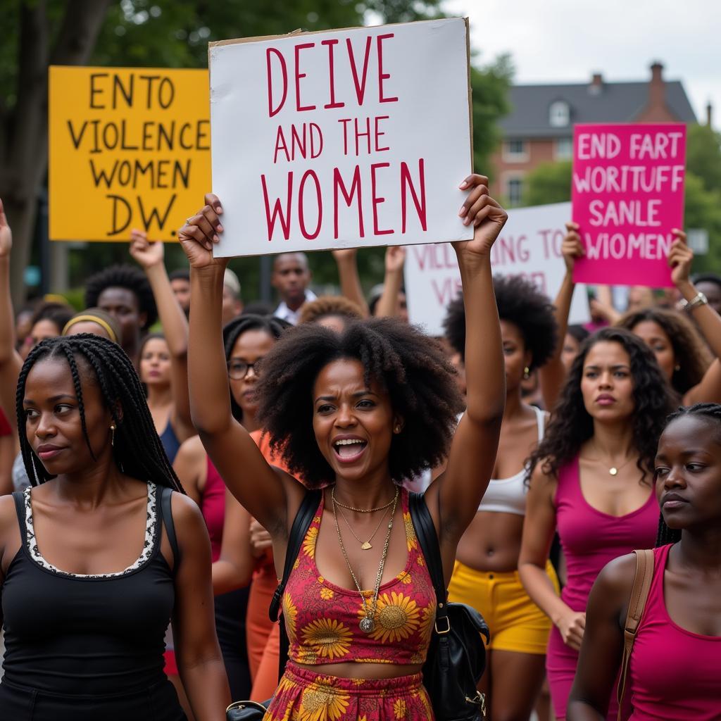 African Women Protesting Violence