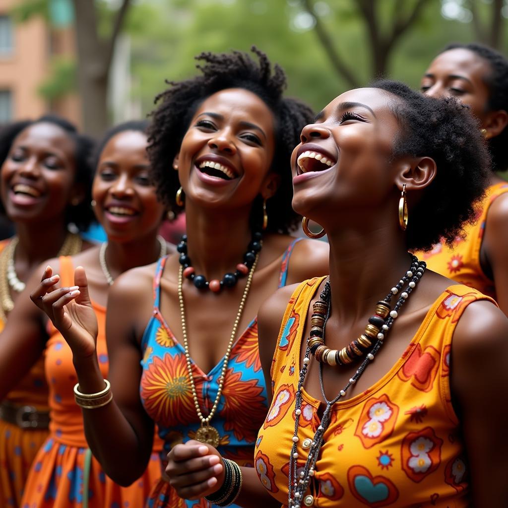 Women Singing and Dancing