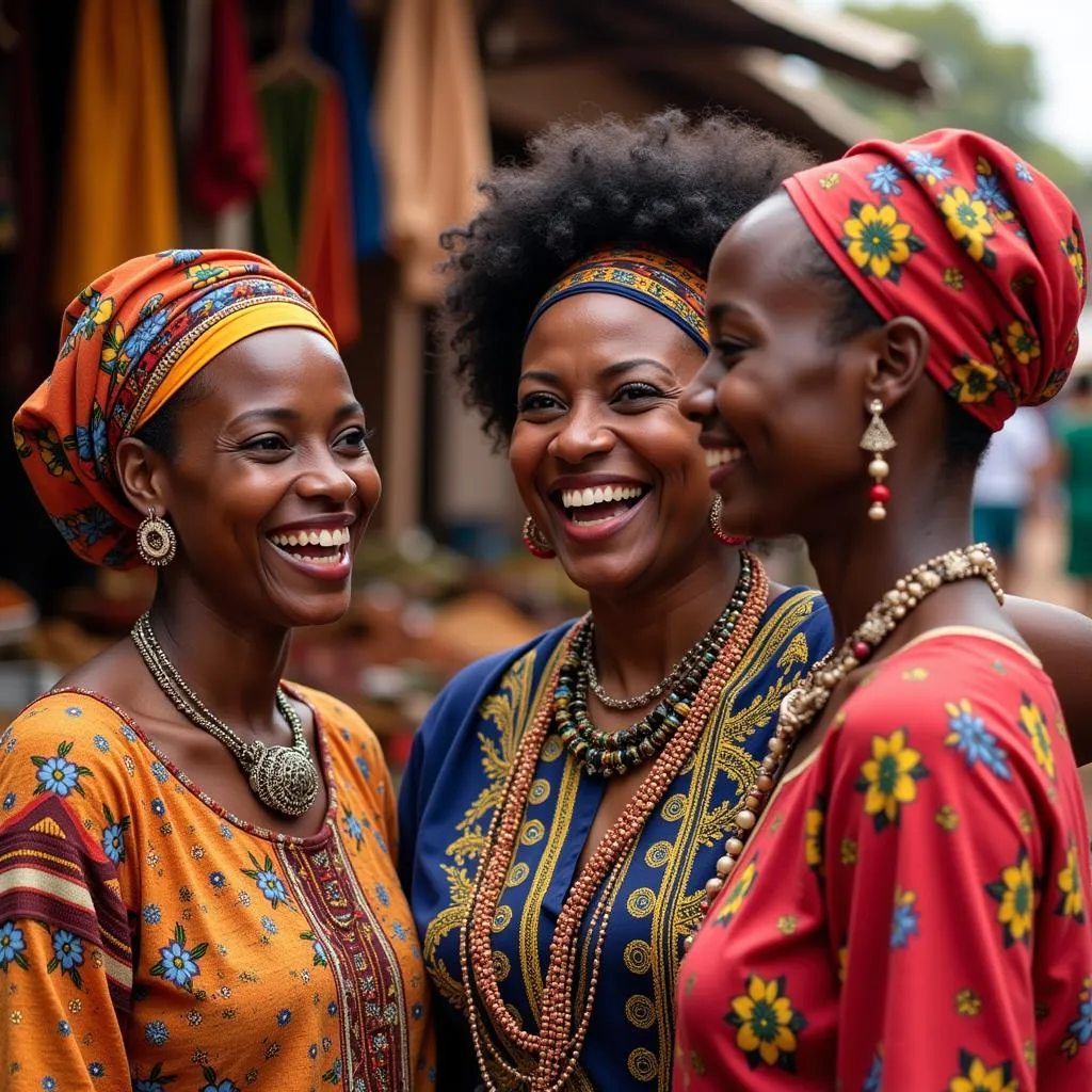 African Women in Traditional Clothing