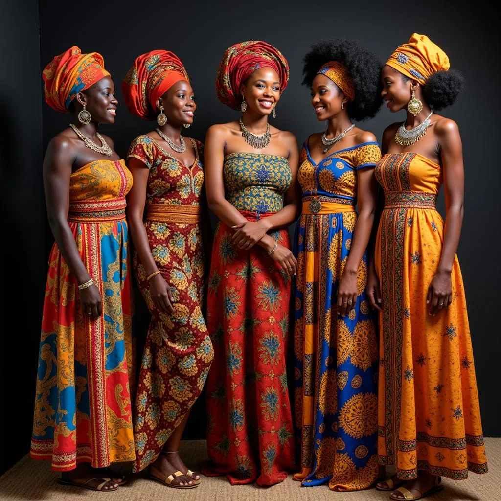 African Women in Traditional Clothing