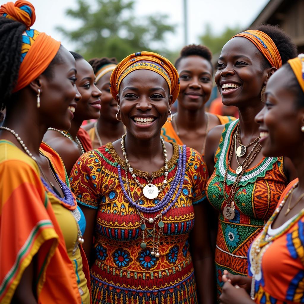 African Women in Traditional Clothing