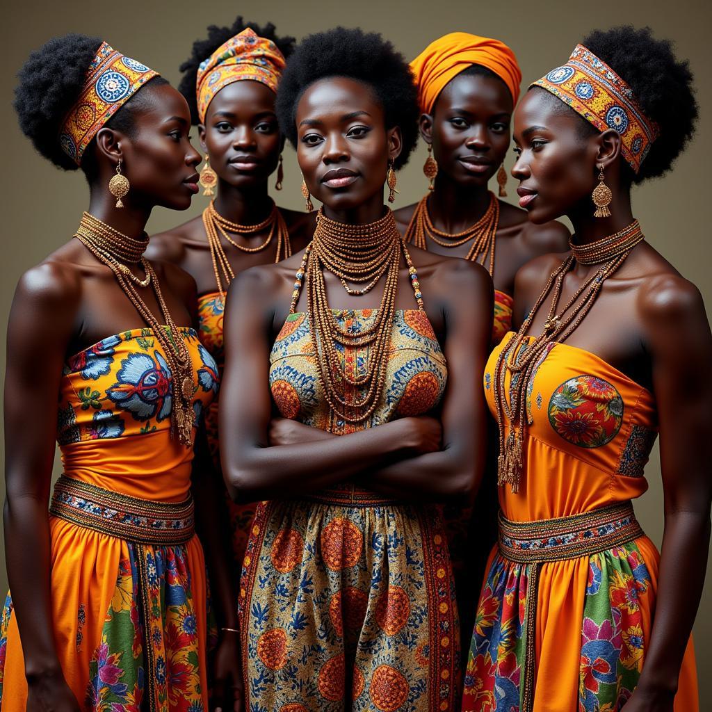 African women in traditional clothing