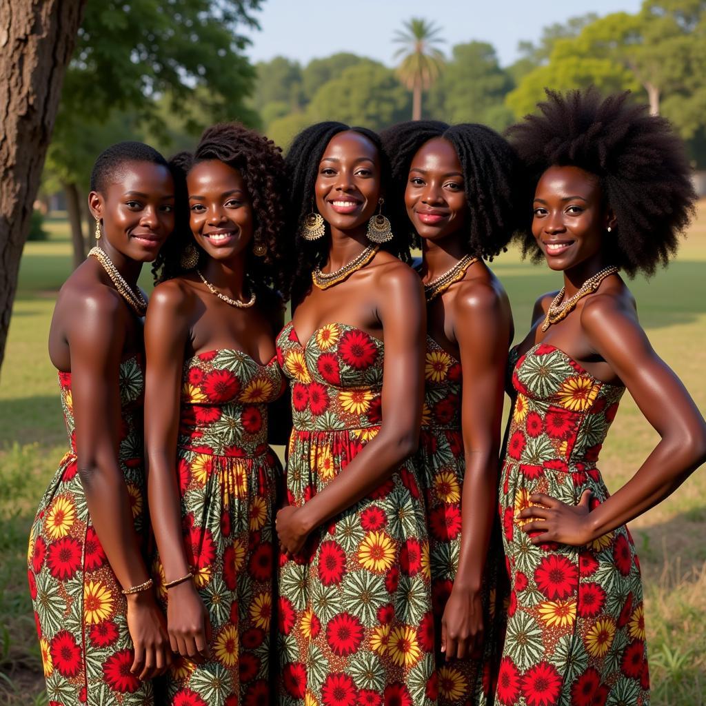 African Women in Traditional Clothing