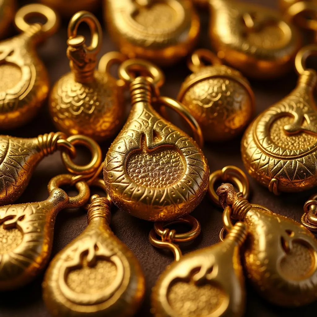 Akan gold weights used in trade