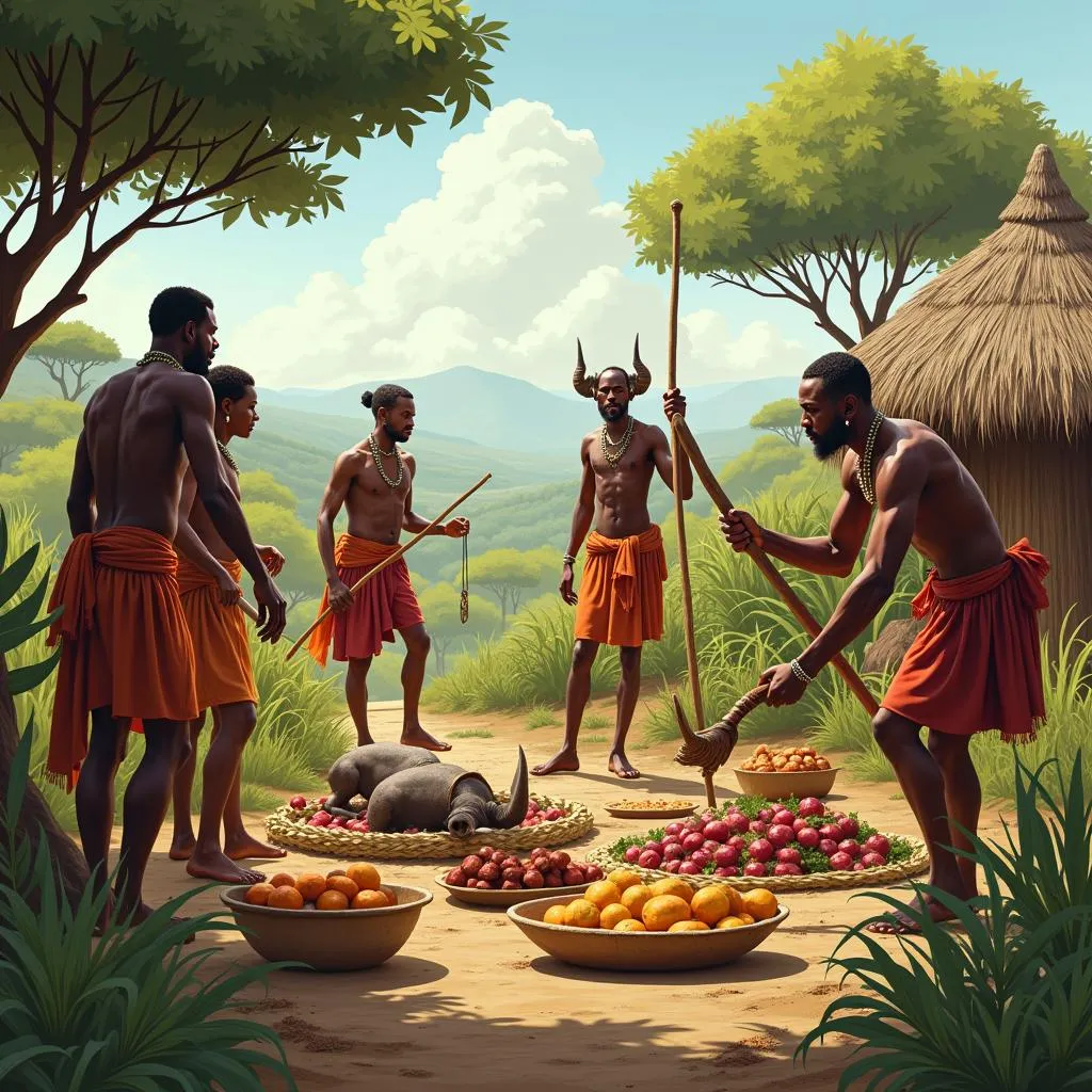 Ancient African Cuisine: Gathering and Preparing Food