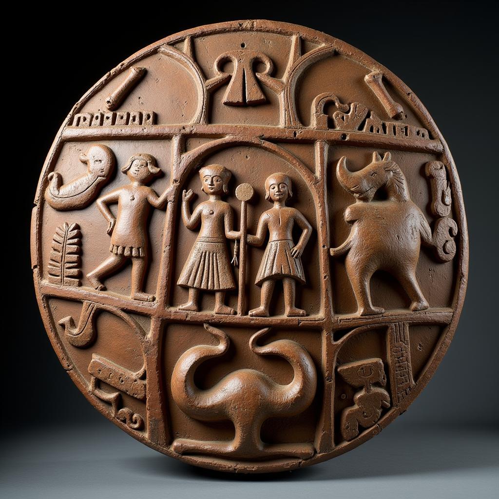 Ancient African Jamo Drum Carving