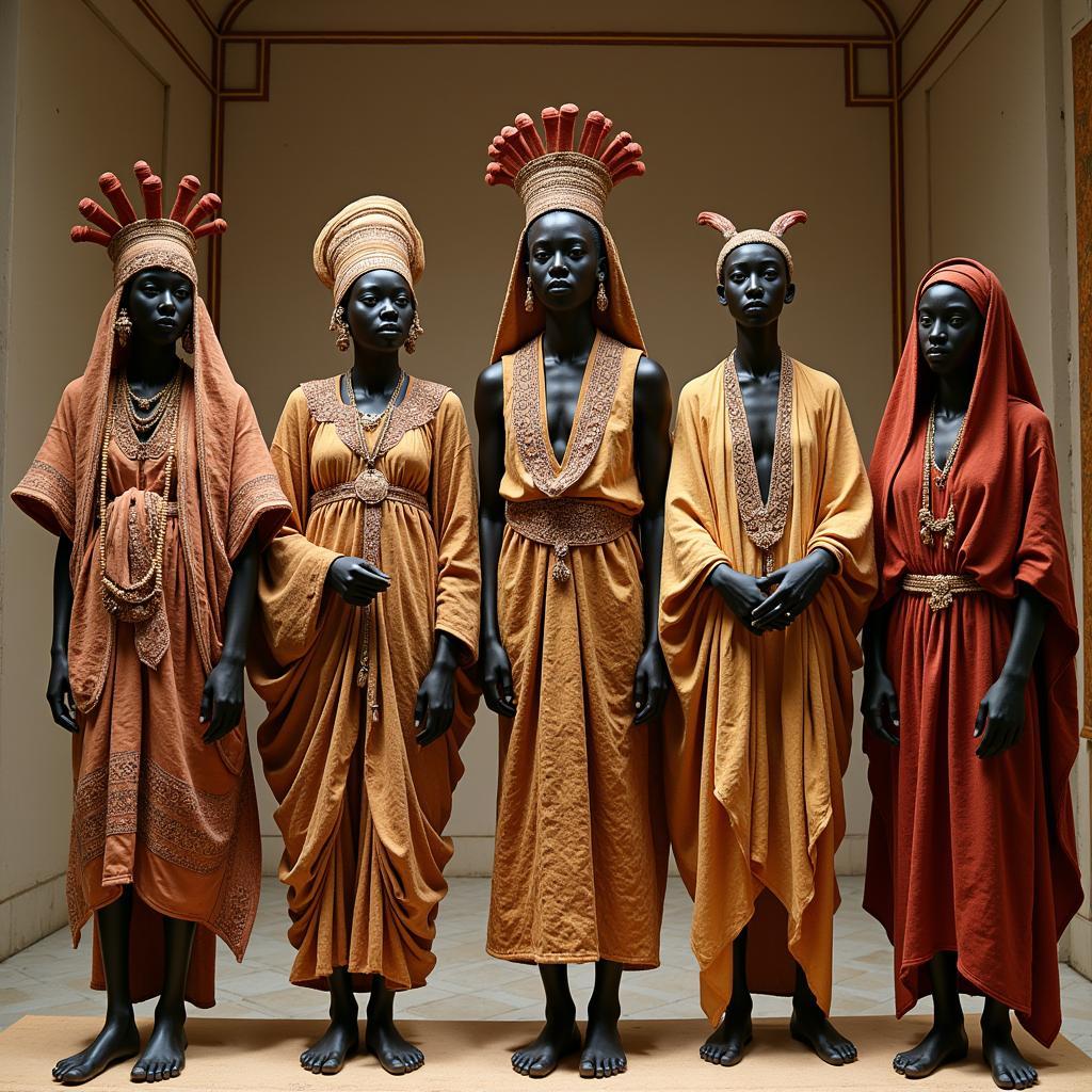 Ancient African Kaftan Depictions