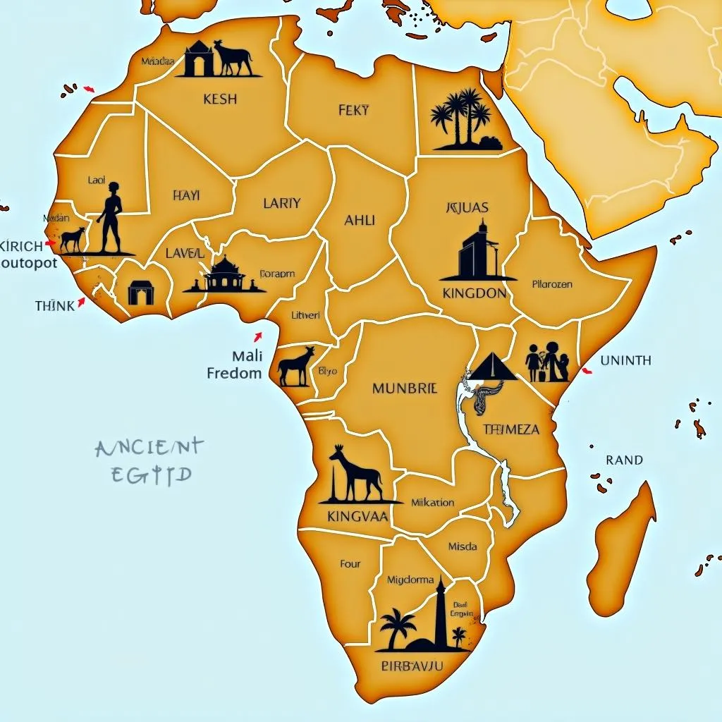 Ancient African Kingdoms - A depiction of various thriving kingdoms in Africa