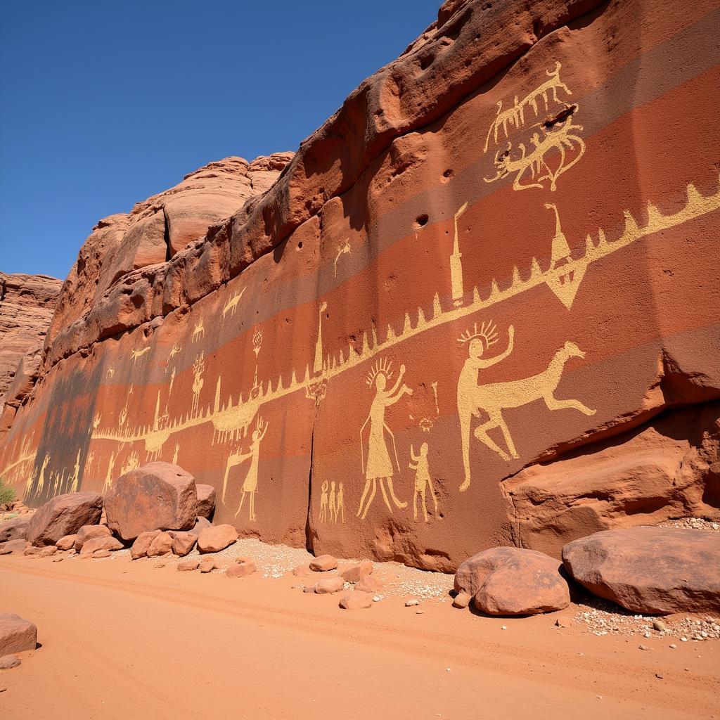 Ancient African Rock Art in the Sahara Desert