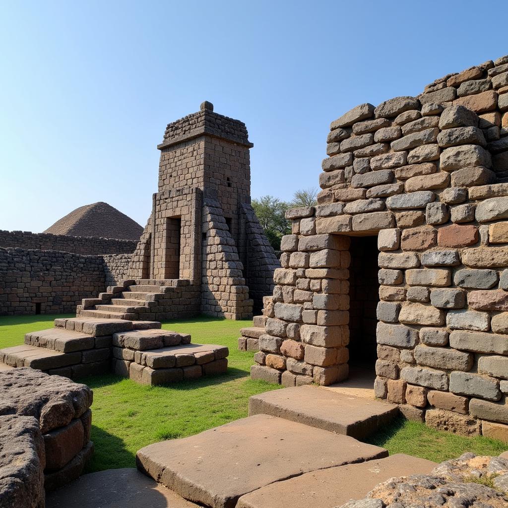 Ancient ruins of Great Zimbabwe showcasing impressive stonework