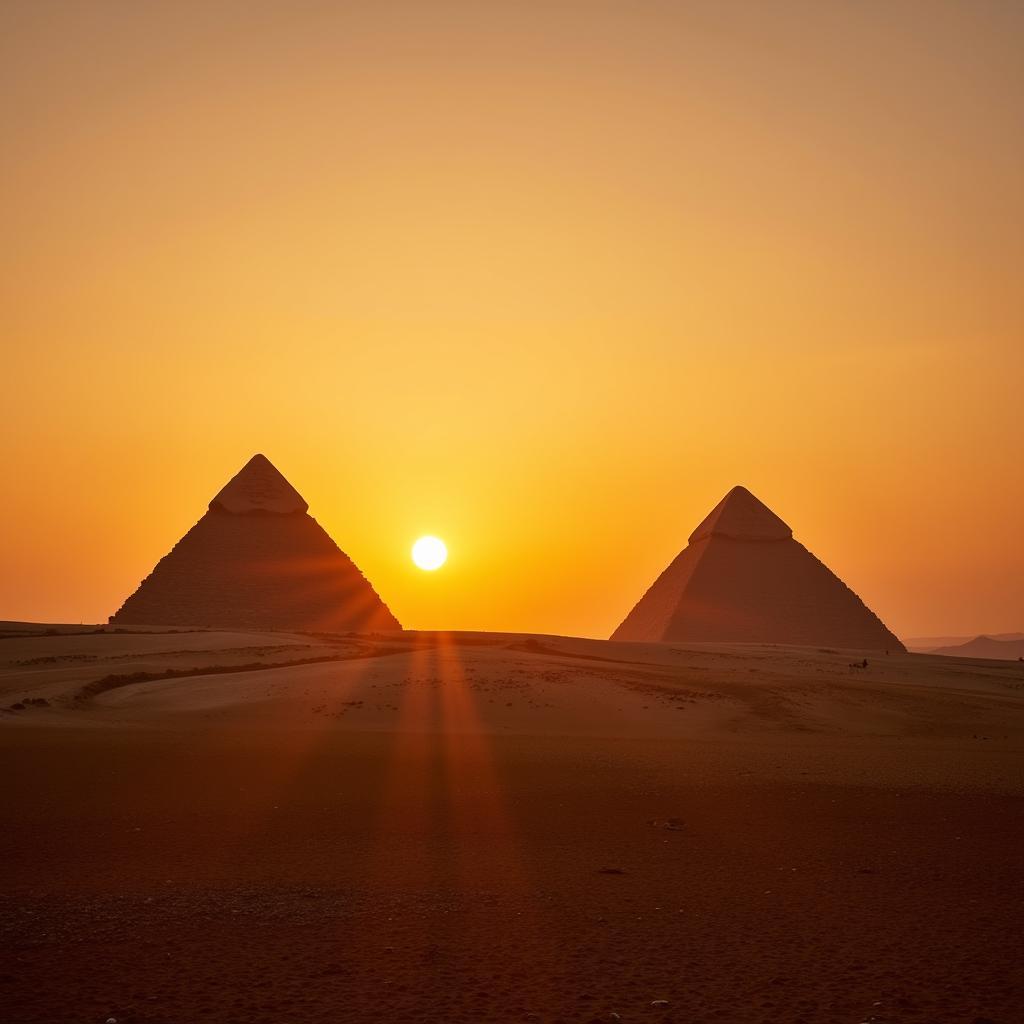 Ancient Egyptian Pyramids at Giza