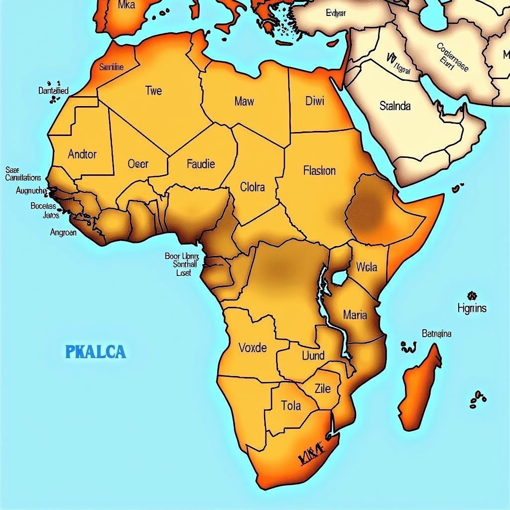 Ancient Map of Major African Empires