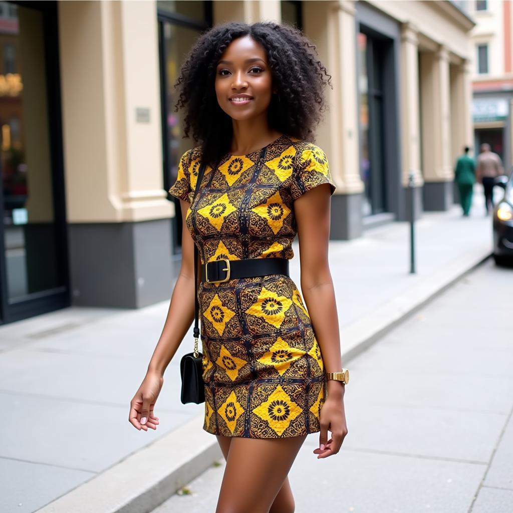 Ankara Print Dress 2016 Street Style