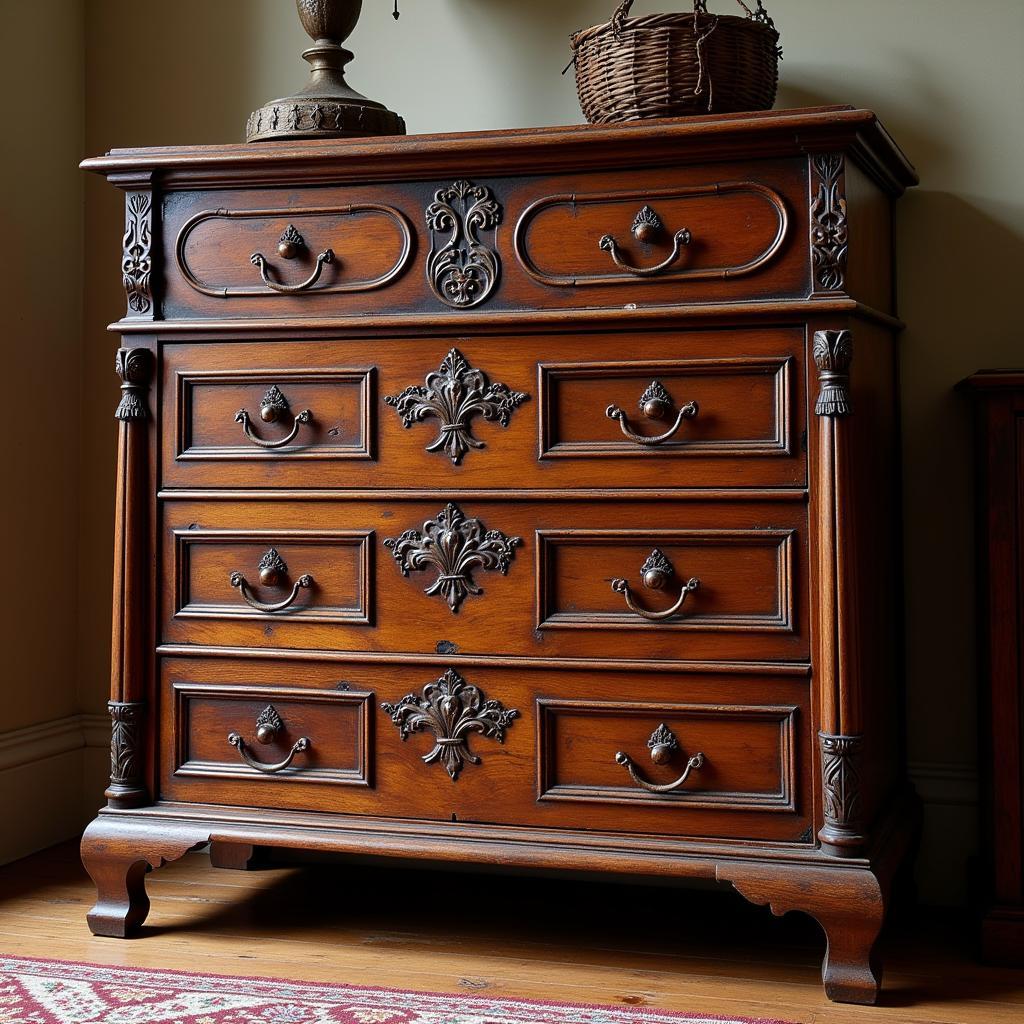 Antique Chest of Drawers Crafted by African American Artisan